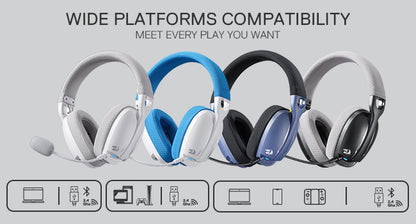 Headset Gamer Redragon H878, 2,4 GHz sem fio, Azul