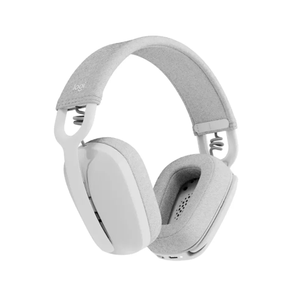 Headset Gamer sem fio Logitech Zone Vibe 100 Bluetooth branco-981-001218